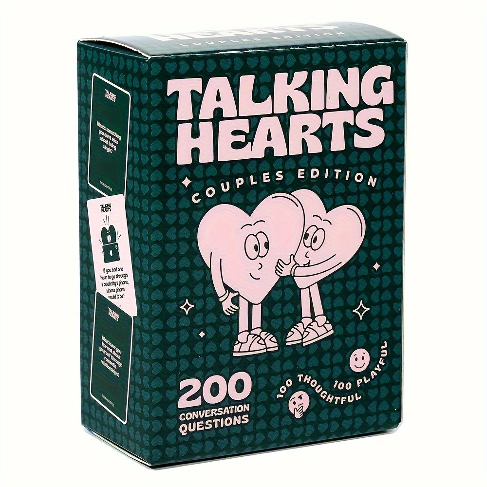 Talking Heart Conversation Cards for Couples - 200 Question Card Game ,Romantic Date Night & Travel Activity | Valentine's Gift
