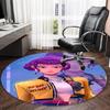 1pz KPop Demon Hunters ZOEY3 Stampa Tappeto Rotondo Sedia Tappeto Rotondo Adatto per Camera da Letto Soggiorno Tappeto Decorativo per la Casa
