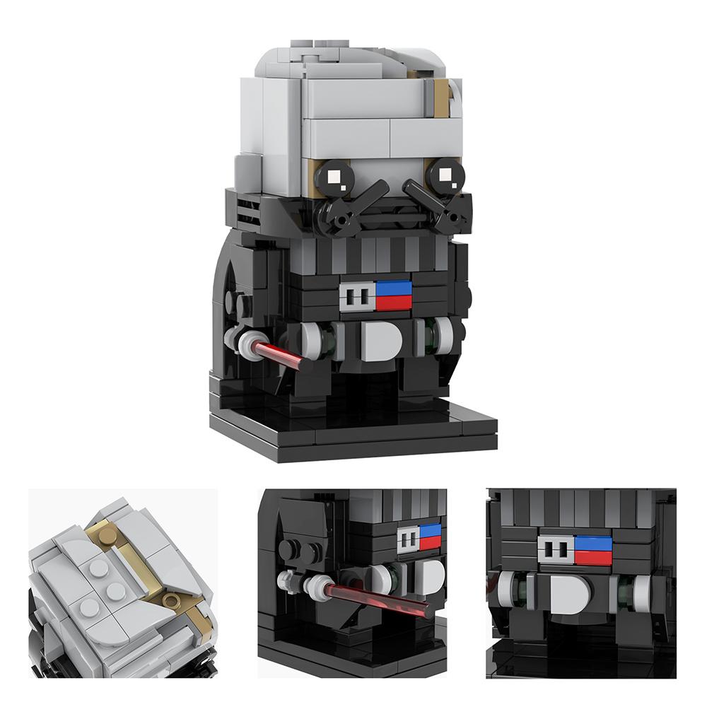 MOOXI Modellserie BrickHeadsed Set MOC Steine Actionfigur Modell Erwachsene Bausteine Kinderspielzeug für Kinder Geschenk