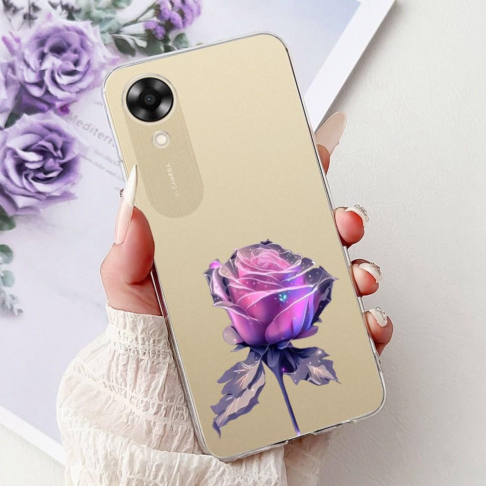 Case For Oppo A17k A17 4G Back Cover Oppo CPH2471 CPH2477 Colorful Butterfly Flower Painting Phone Cases Transparent Soft TPU