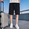 Men Shorts Elastic Waistband Drawstring Design Summer Athletic Pants with Pockets Quick Drying Loose Fit Fitness Short Pants