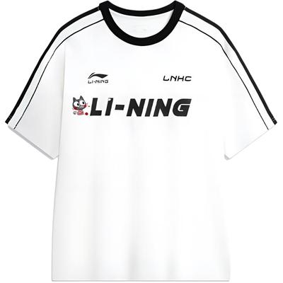 Li Ning Letter Loose Comfortable Casual Short Sleeve T-Shirt Unisex Tops White AHSU657-1(TEAM702-3.4.15)