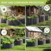 3Pack 2x2x1 Ft Round Galvanized Raised Garden Bed Kit Grey Metal Flower Box Large Planter Outdoor Garden for Planting Fruit Her