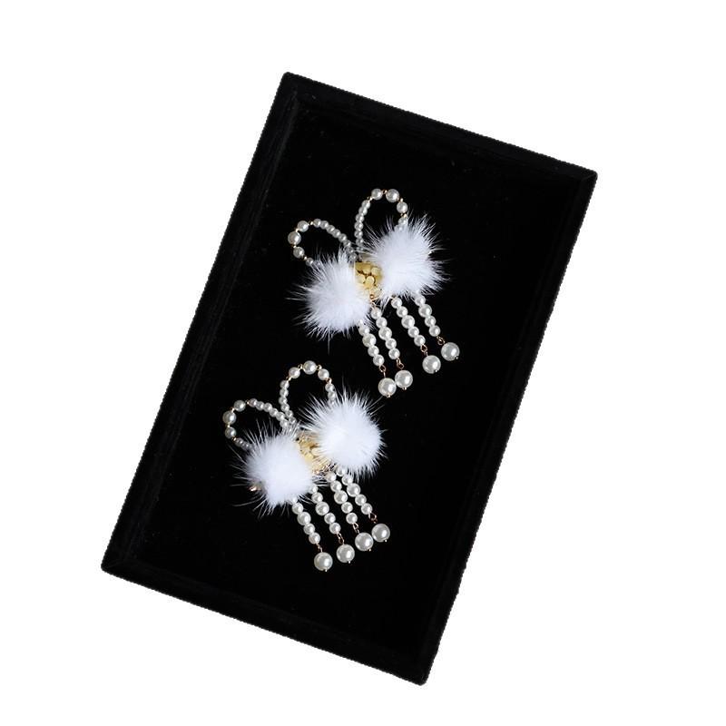 Osmanthus Flauschige Hasenohren Haarspange mit Quasten für Kinder