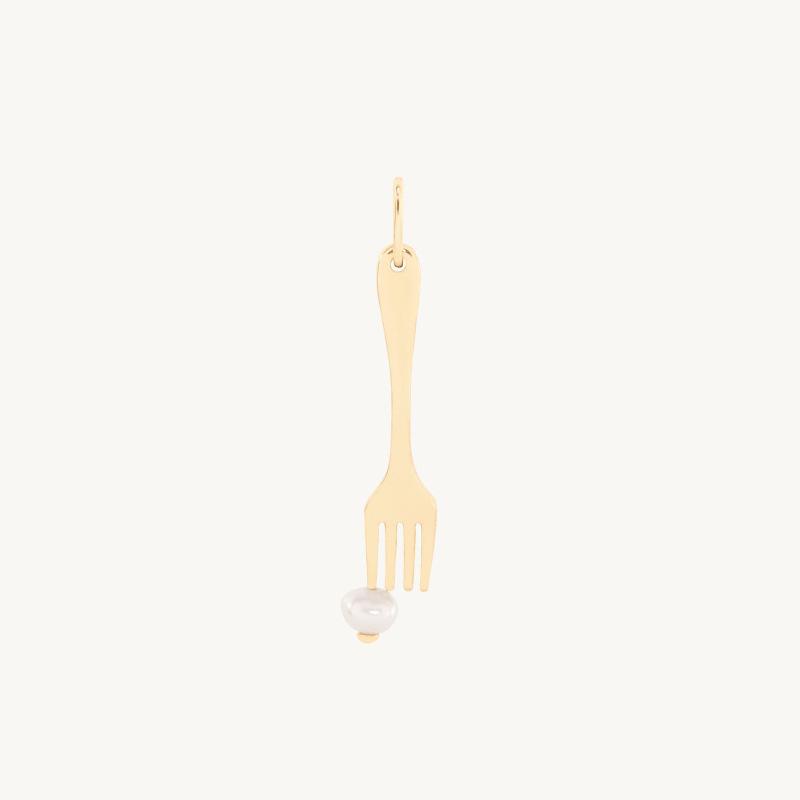 

Personalized Necklace Fashion Fork Wine Glass Pendant Collarbone Chain Necklace Electroplated Gold Color Retention
