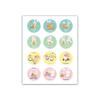 12PCS Multicolor Happy Easter Gift Bags with Seal Sticker Cartoon Rabbit Flower Packaging Bag Kraft Paper Mixed Pattern