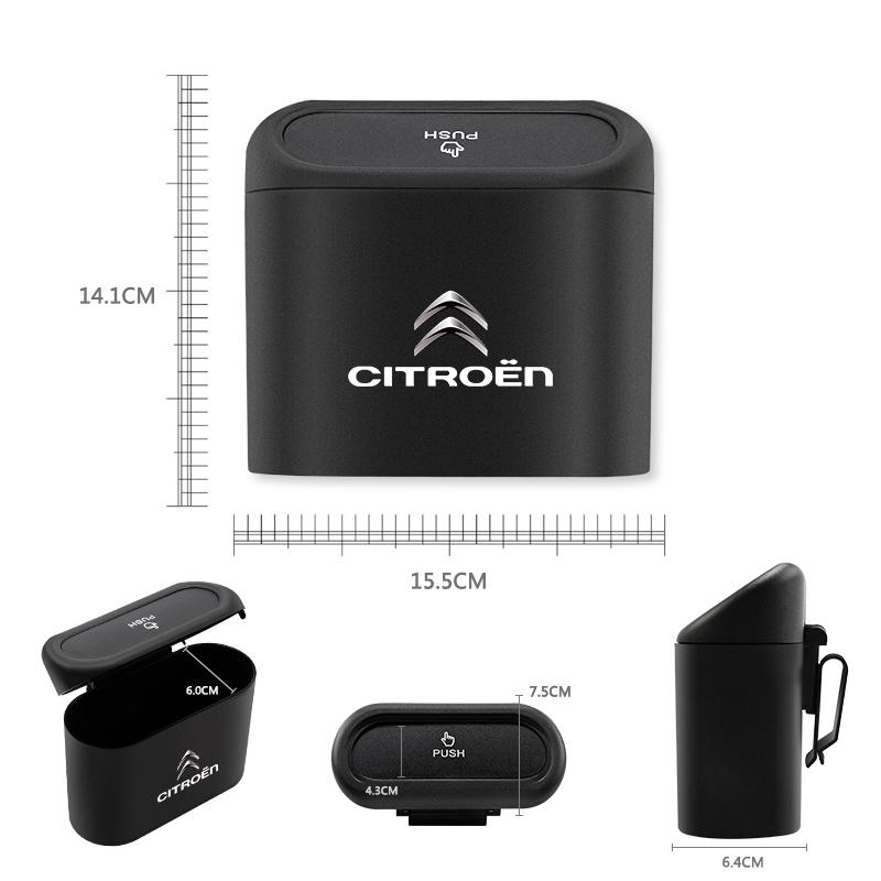 In-vehicle Trash Can Car Logo Garbage Case Storage Bucket Accessories For Citroen C1 DS3 C2 C3 Vts C4 Saxo C4L C5 C6 C8 Xsara YV4