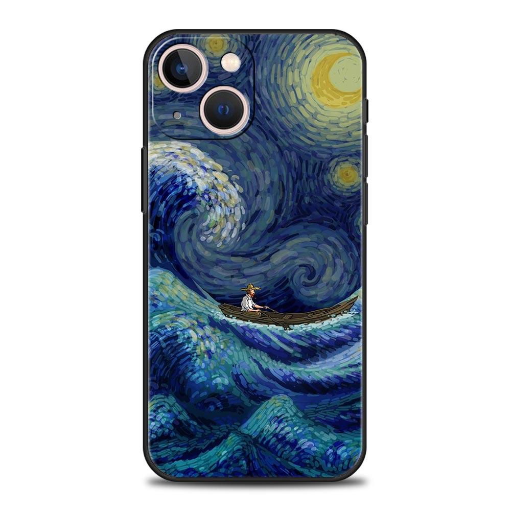 

Чехлы для телефонов Art Aesthetic Van Gogh Starry Funda для iPhone 11 12 13 15 14 Pro Max X XR XS 7 8 Plus SE 2020, роскошный мягкий чехол iPhone 11Pro Max