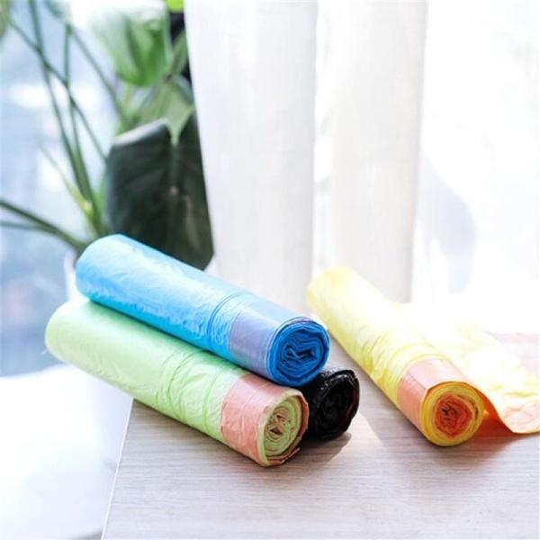 15 Pcs/Roll Thickened Drawstring Trash Bag Garbage Bags for Home Kitchen Office Bedroom