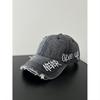 Classic Denim Baseball Cap With Embroidered Letters For Casual Summer Style