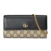 Portafoglio a Catena Marmont in Tela con Pelle, Borsa a Tracolla, Borsa a Spalla da Donna Marrone e Nero 546585-17WAG-1283