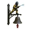 Salute To Firefighters Doorbell Weather-proof Vintage Metal Sound The Alarm Door Bell Home Office Entrance Decorative Welcome Bell