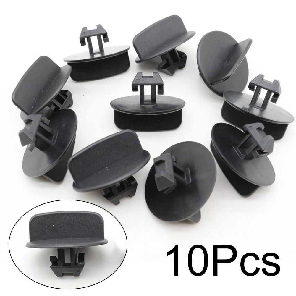 10 st/set Clips 2008 68034329AA 965831617783 Svart nylon