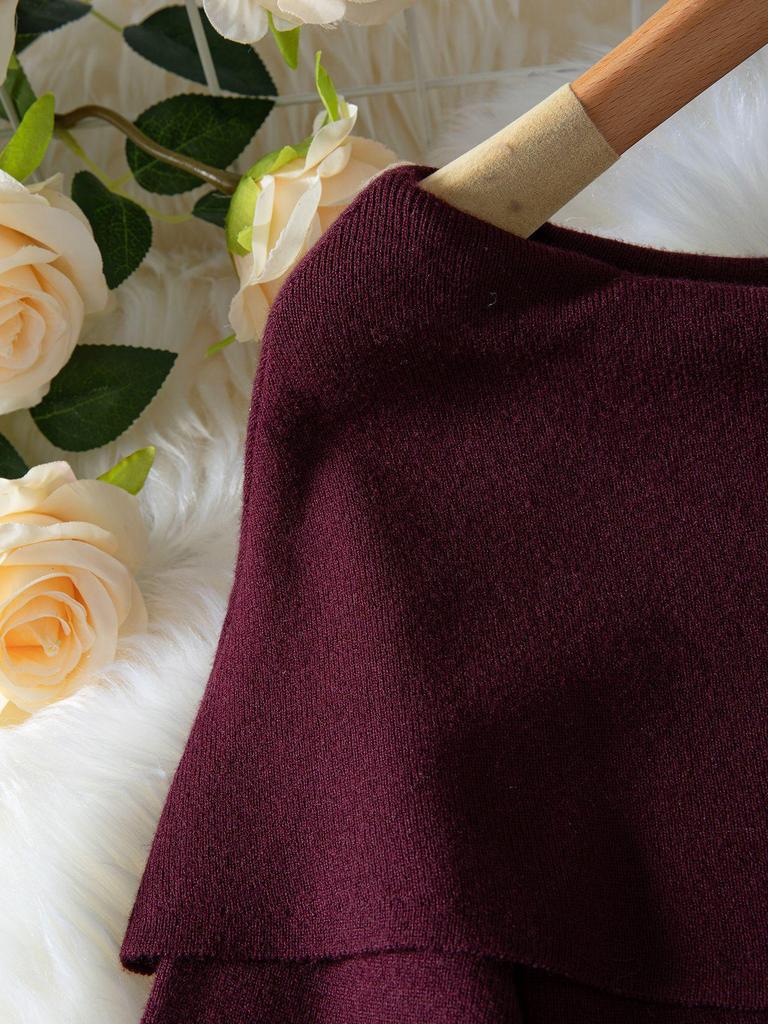 Women's Asymmetrical One-Shoulder Knitted Pullover Sweater