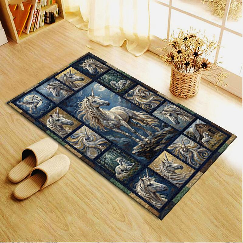 2025 New Unicorn Animal Carpet Rug for Living Room Bedroom Home Sofa Decoration,Kids play Non-slip Floor Mat140