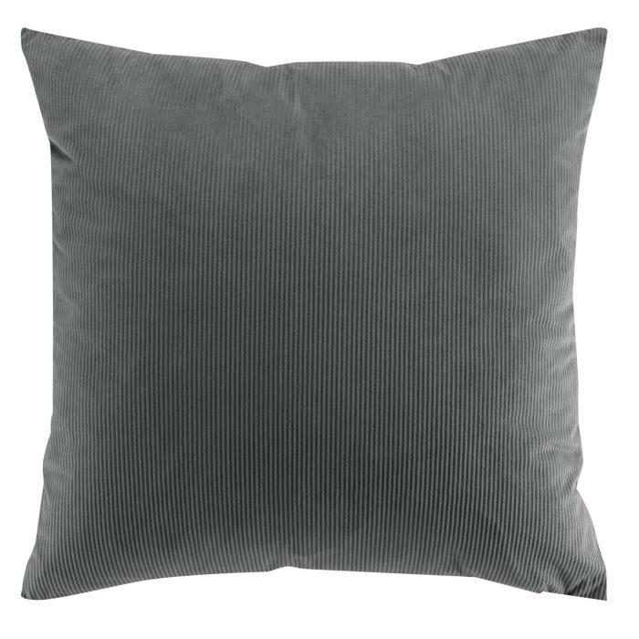 Coussin velours 60 x 60 cm Cottele anthracite