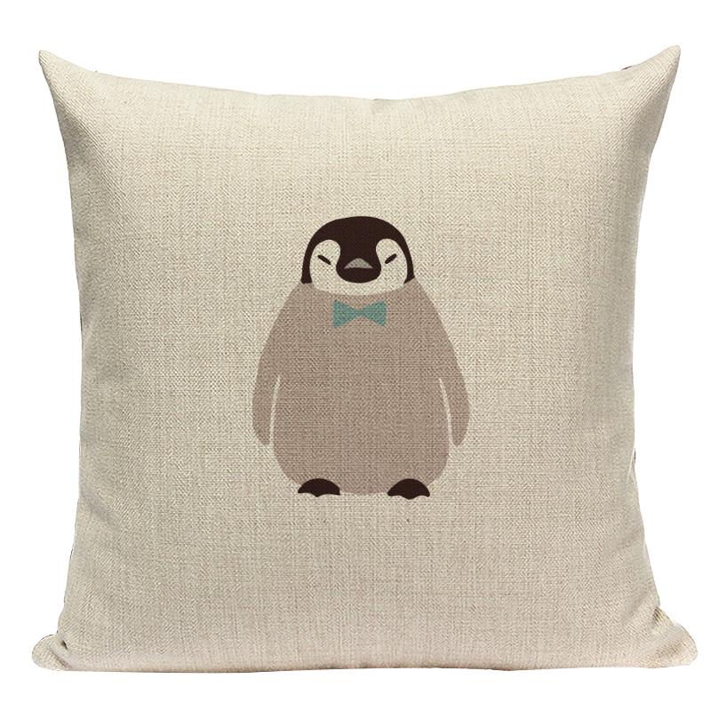 Satın alın Snowflakes Penguin Cushion Cover 45*45cm Snowman Sweetheart