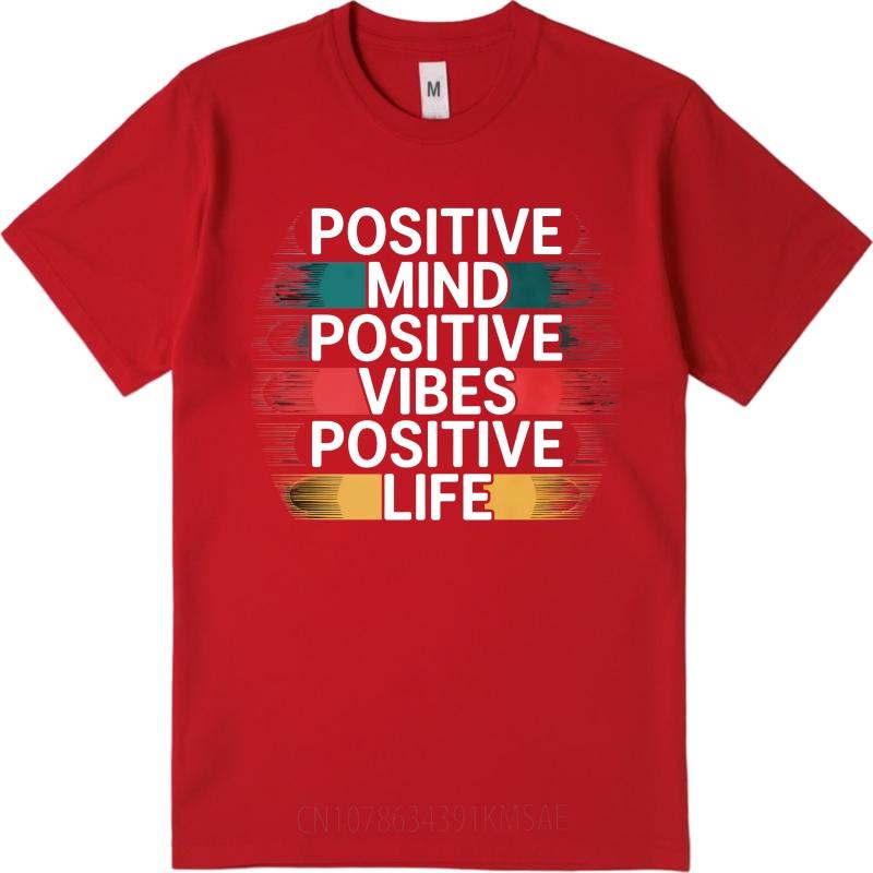 Anime For Man Summer Tshirt Positive Mind Positive Vibes Positive Life Short Sleeve Rock Crew Neck For Her Top Tees S