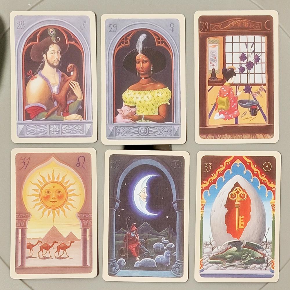 Mystical Lenormand Deck Printed On 350GSM Double-embossed Cardstock 9*6cm 36 Pcs Lenormand Cards
