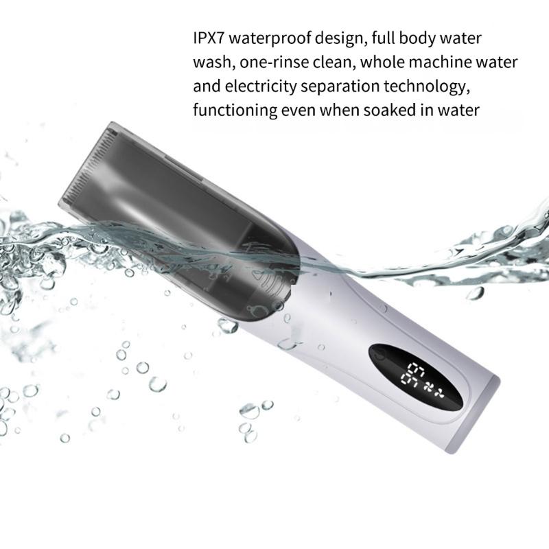 Kids Cordless Hair Clippers 3 Guide Comb Built In Suction Quiet Trimmer for Baby Safe Rechargeable Trimming Tool