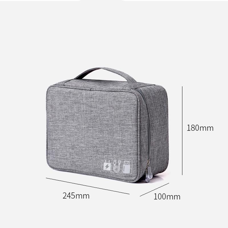 Travel Cable Bag Portable Digital USB Gadget Organizer Charger Wires Cosmetic Zipper Storage Pouch Kit Case Accessories Supplies
