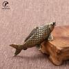 Masivní mosazné rybí figurky Miniatury Starožitné Feng Shui Stolní ozdoba Simulace řemesla Kapr Čaj Domácí Dekorace Domácí Dekorace