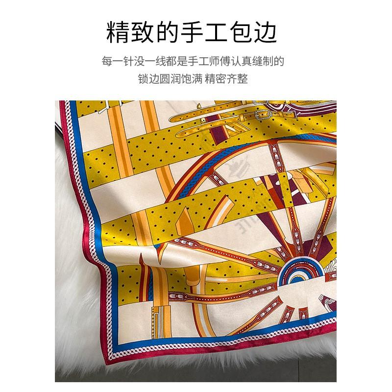 53cm Pure Silk Scarf Square Neck Wrap Women Lightweight Elegant Accessory Office Business Casual Wear