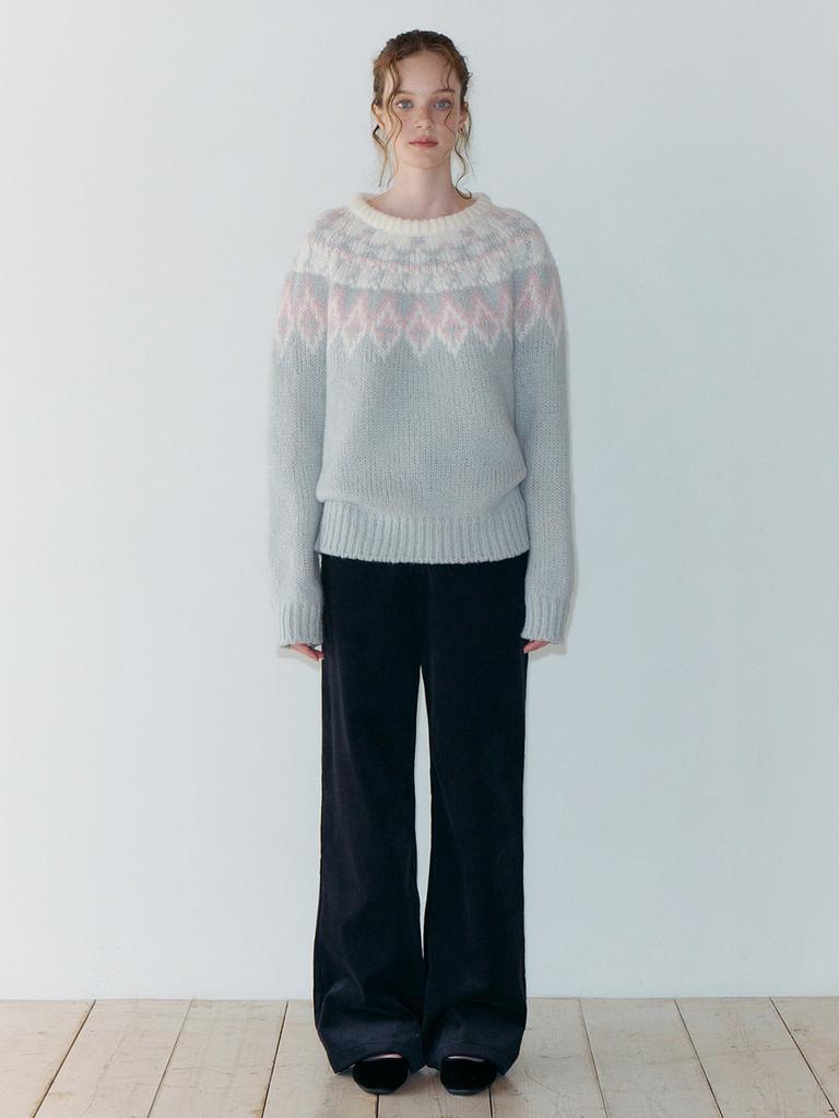 ETMON Corduroy Flare Pants, Navy