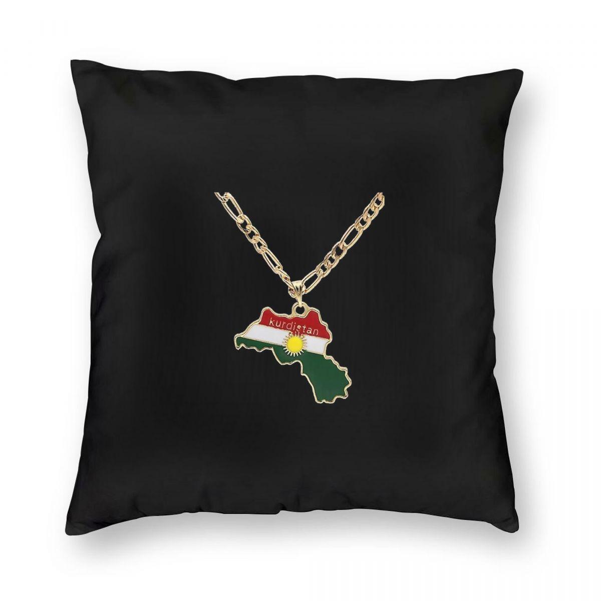 Kurdistan Kurdish Flag Square Pillowcase Pillow Cover Cushion Throw Pillow for Home Bedroom Car 12x12Inch