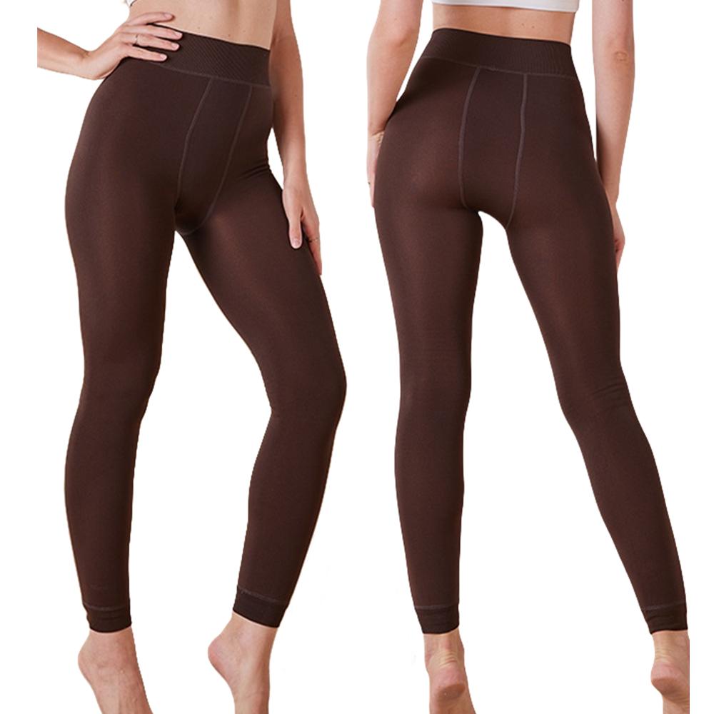 Dámské termální legíny s fleecovou podšívkou, Zimní teplé legíny s chodidly