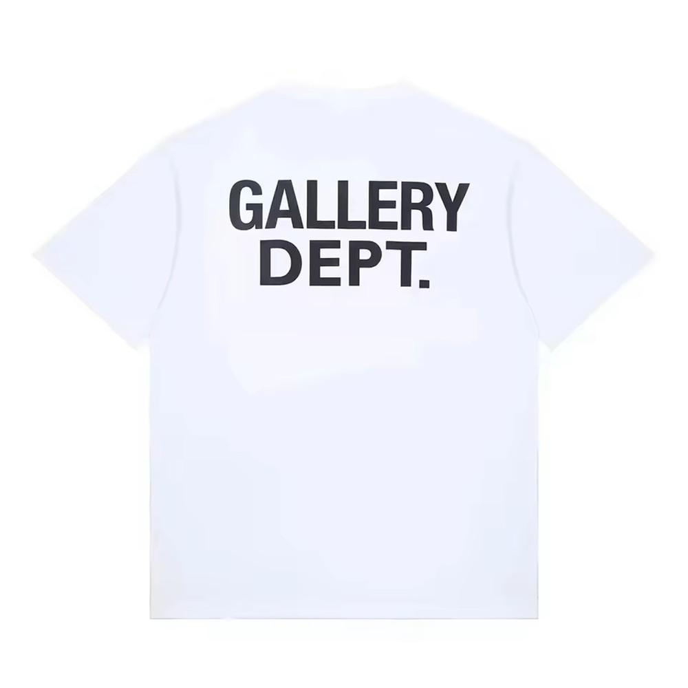 T-shirt a maniche corte in puro cotone con stampa di lettere Gallery Dept Streetwear Americano Top a maniche larghe a mezza manica per bambini