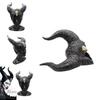Urocza maska nakrycie głowy z rogami Maleficent 2 z 2019 roku idealna na Halloween i cosplay