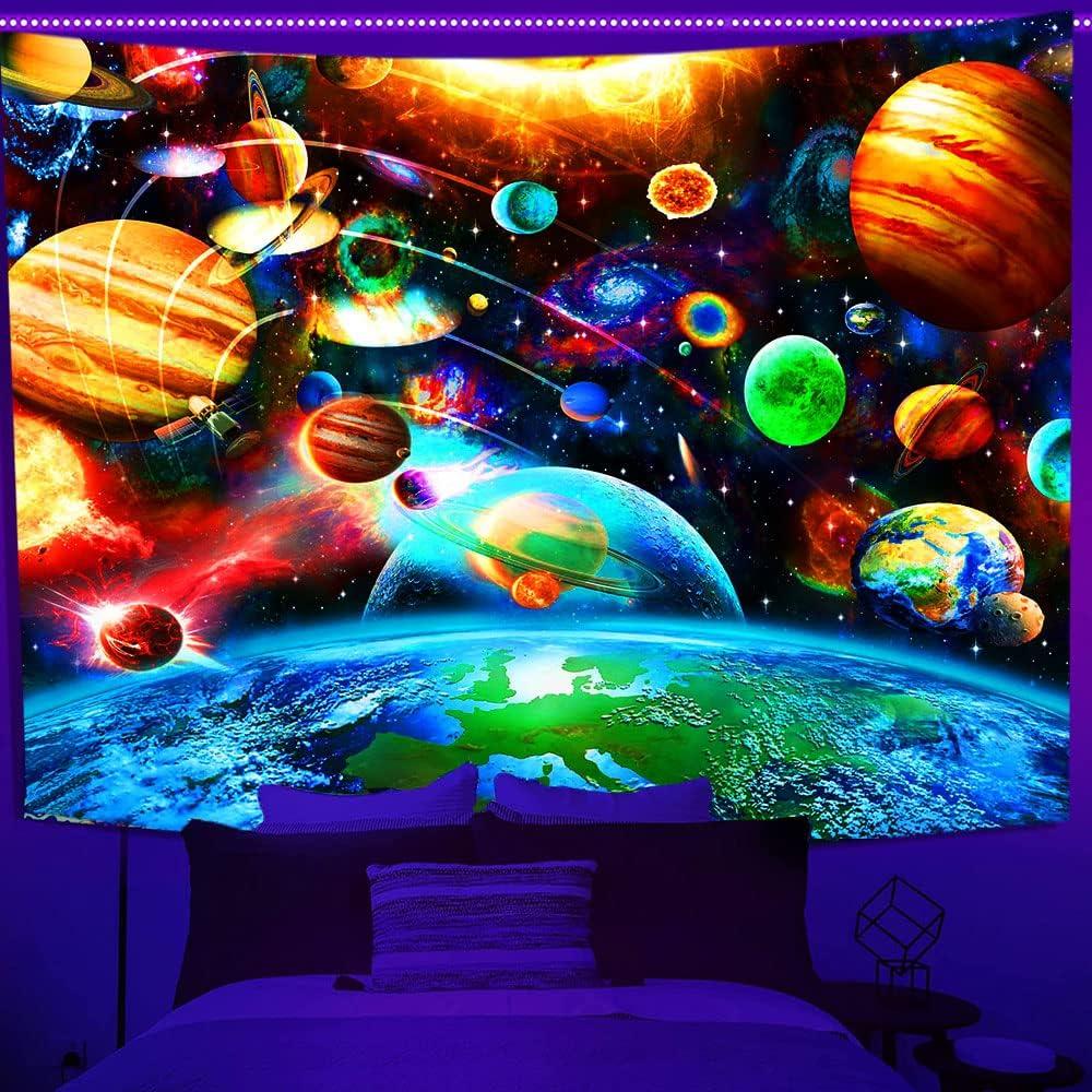Tapestry aidatain cosmic planet uv 75x100