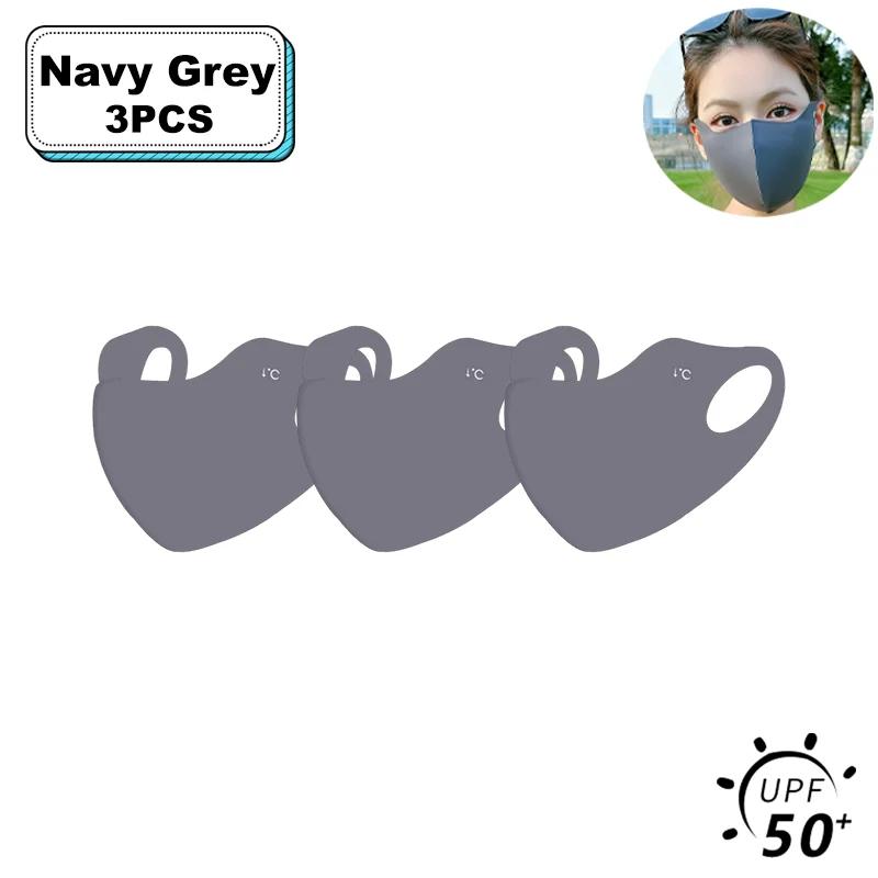 1-20 Pcs Summer UV Protection Mask 3D Ice Silk Breathable Traceless  Sunscreen Riding Mask Fashionable Hyaluronic Acid
