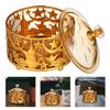 Arabic Round Metal Snack Tray Ramadan Candy Serving Bowl Dessert Holder Reusable Food Storage Organizer Eid Mubarak Table Decor