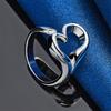 1 Piece of 925 Sterling Silver Exquisite Heart-shaped Ring with an Opening, Fashionable Women's Accessory Jewelry Gift