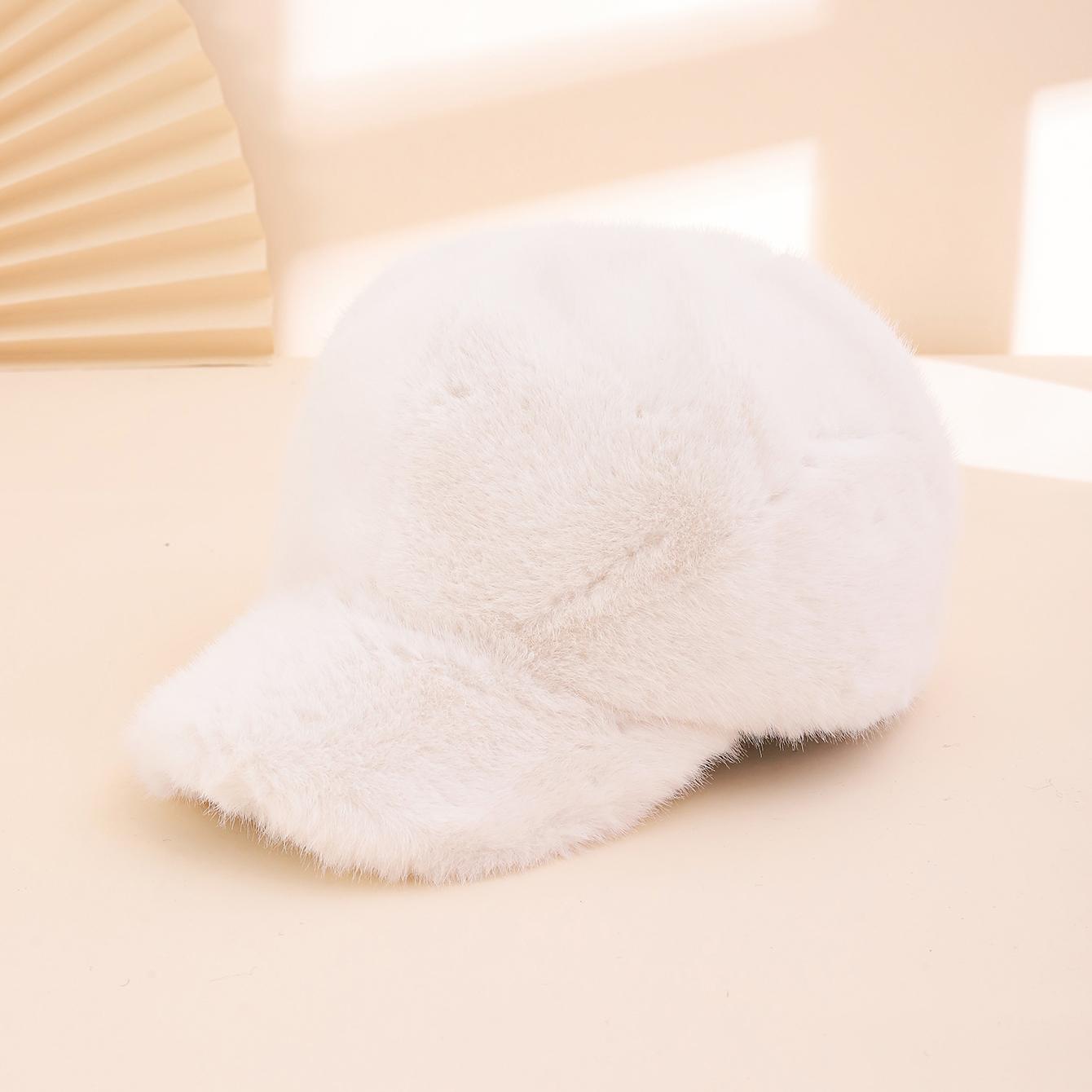 

Solid thick winter warm, simple and versatile baseball caps for men and women, outdoor travel and commuting baseball caps One Size