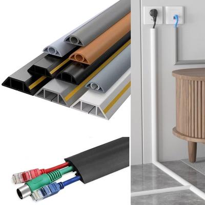Protector de Cables Autoadhesivo Antiextrusión Protector de Cable de Alimentación Cubre Cables de Suelo Hogar Exterior