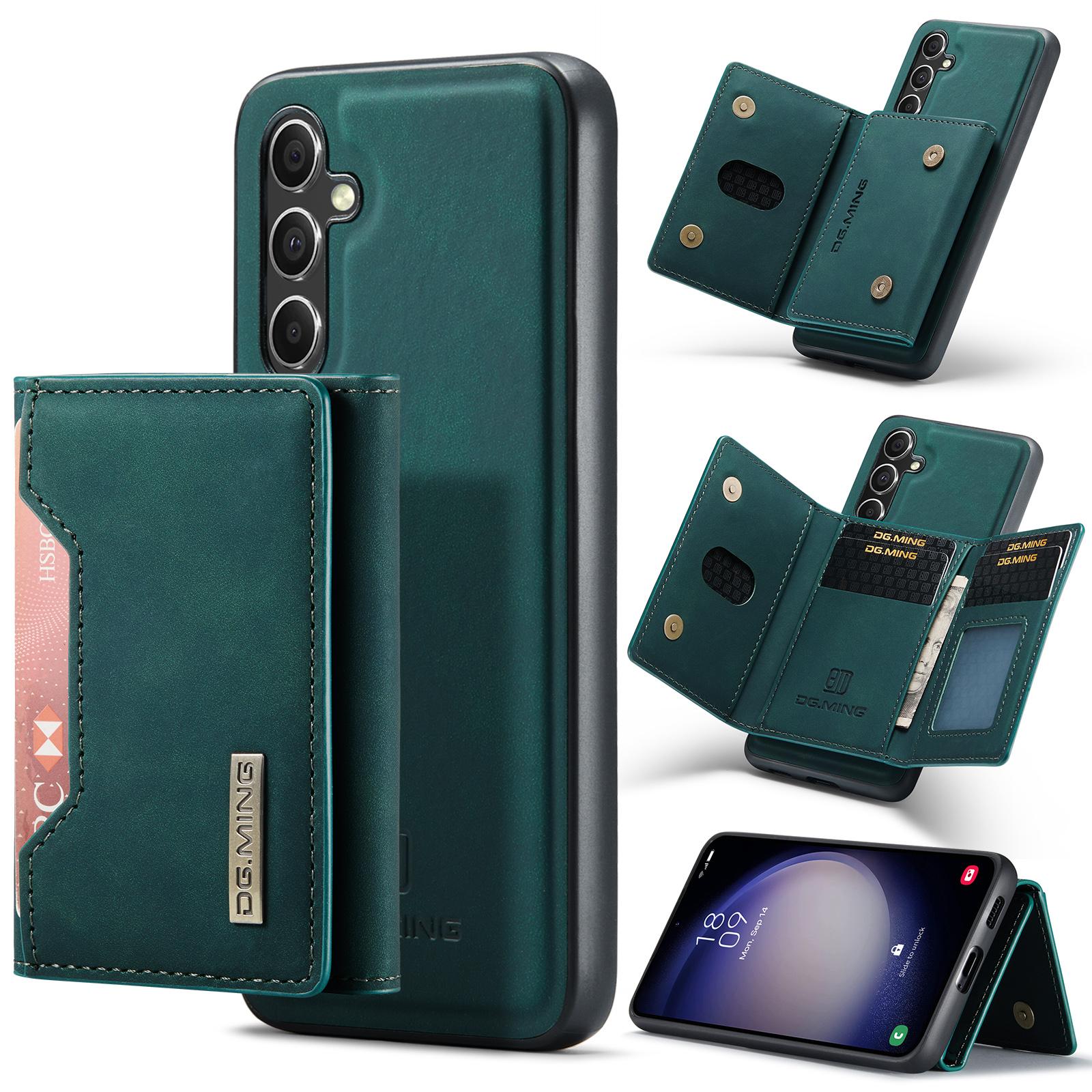 

DG.MING M2 Series for Samsung Galaxy A56 5G Case PU+PC+TPU Phone Cover Detachable Wallet Green