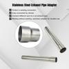 Universal ID 2.5 Inch To OD 3 Inch Exhaust Adapter, Stainless Steel Exhaust Coupler(2 1/2" ID To 3" OD), Pipe Adapter Whole Length 3.6 Inch