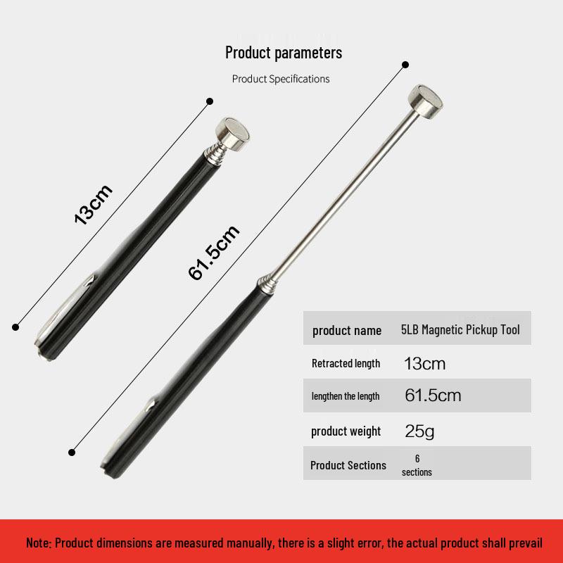 Magnetyczne narzędzie do podnoszenia 5LB ze stali stopowej - Mocny wysuwany pręt do naprawy samochodu
