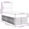 VidaXL Sommier à lattes de lit avec matelas Gris clair 100x200cm Tissu 3291981