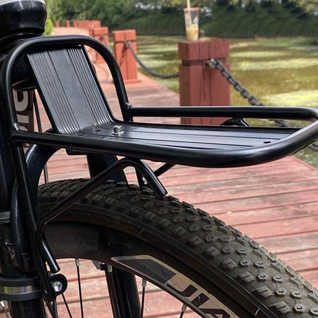 Bicycle Front Cargo Rack for Mountain Bike Basket Bracket Aluminum Alloy Front Fork Cargo Holder for Cycling Bicycle Equipment
