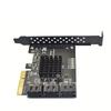 6 Port SATA 3 PCI Express Expansion Card PCI-E/PCIE SATA Controller SATA Multiplier SATA3 6Gbps ASMedia ASM1166 Chip for HDD SSD
