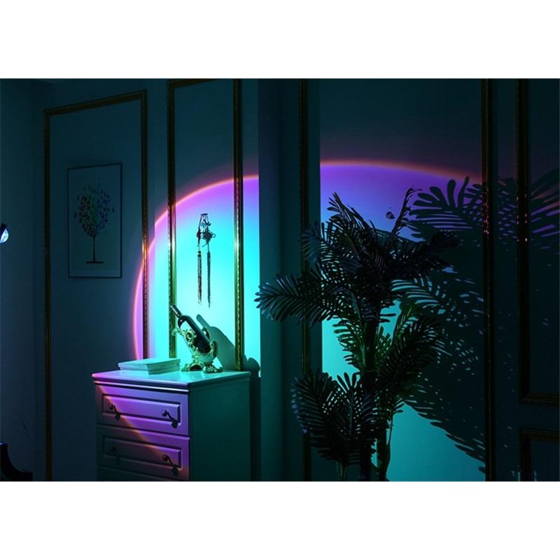 Sunset Lights USB Floor Sunset Lights Aura Lights Rainbow Background Projection Decoration Dusk Internet Celebrity Sunset Lights