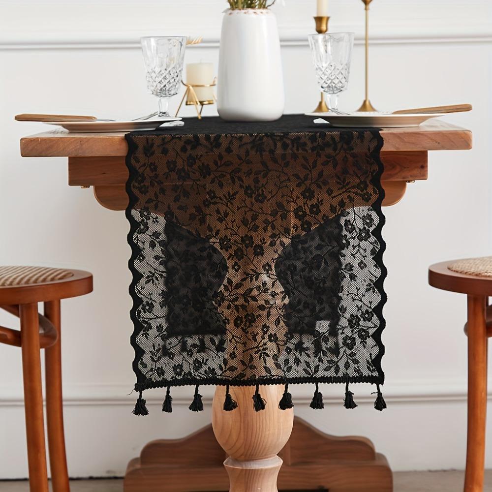 Rectangular French Lace Table Runner Nordic Tablecloth Wedding Dining Tables Cover  Coffee Table