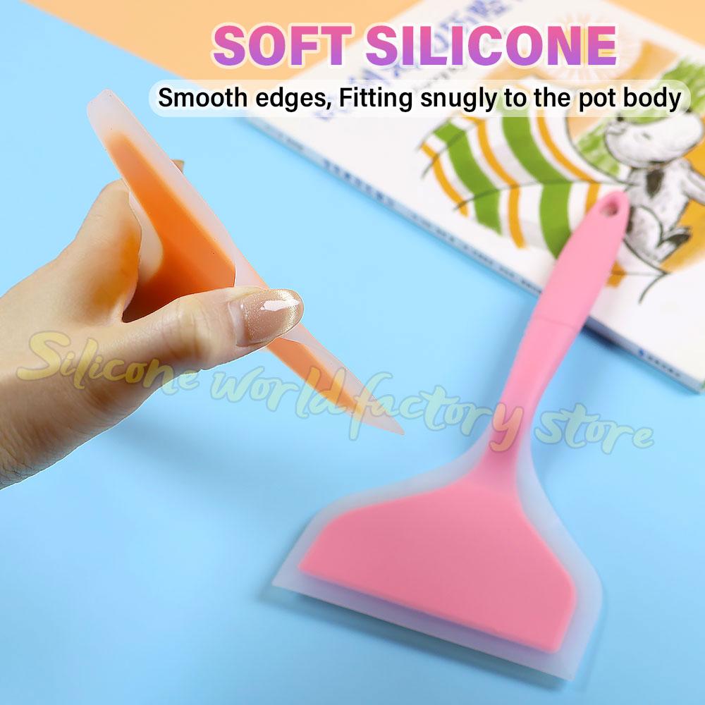 Silicone World 1PC Silicone Shovel Non Stick Pan Silica Gel Spatula Beef Meat Egg Pizza Wide Sided Kitchen Scraper Cooking Tools