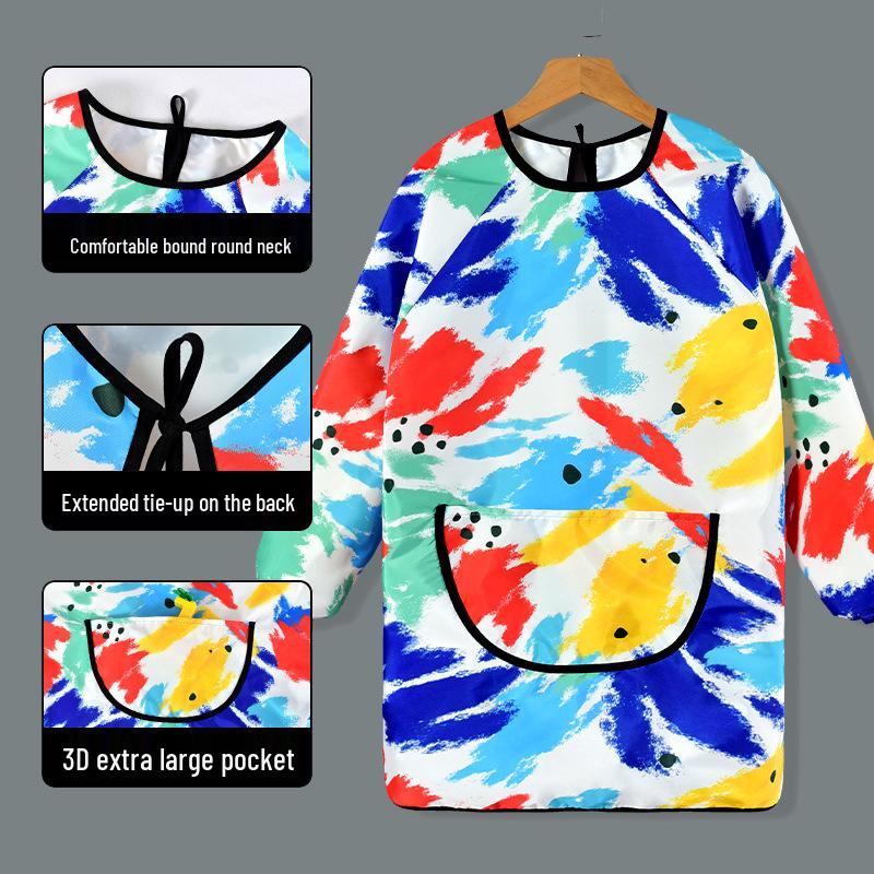 Kids' Waterproof Long-Sleeve Art Smock with Custom Logo