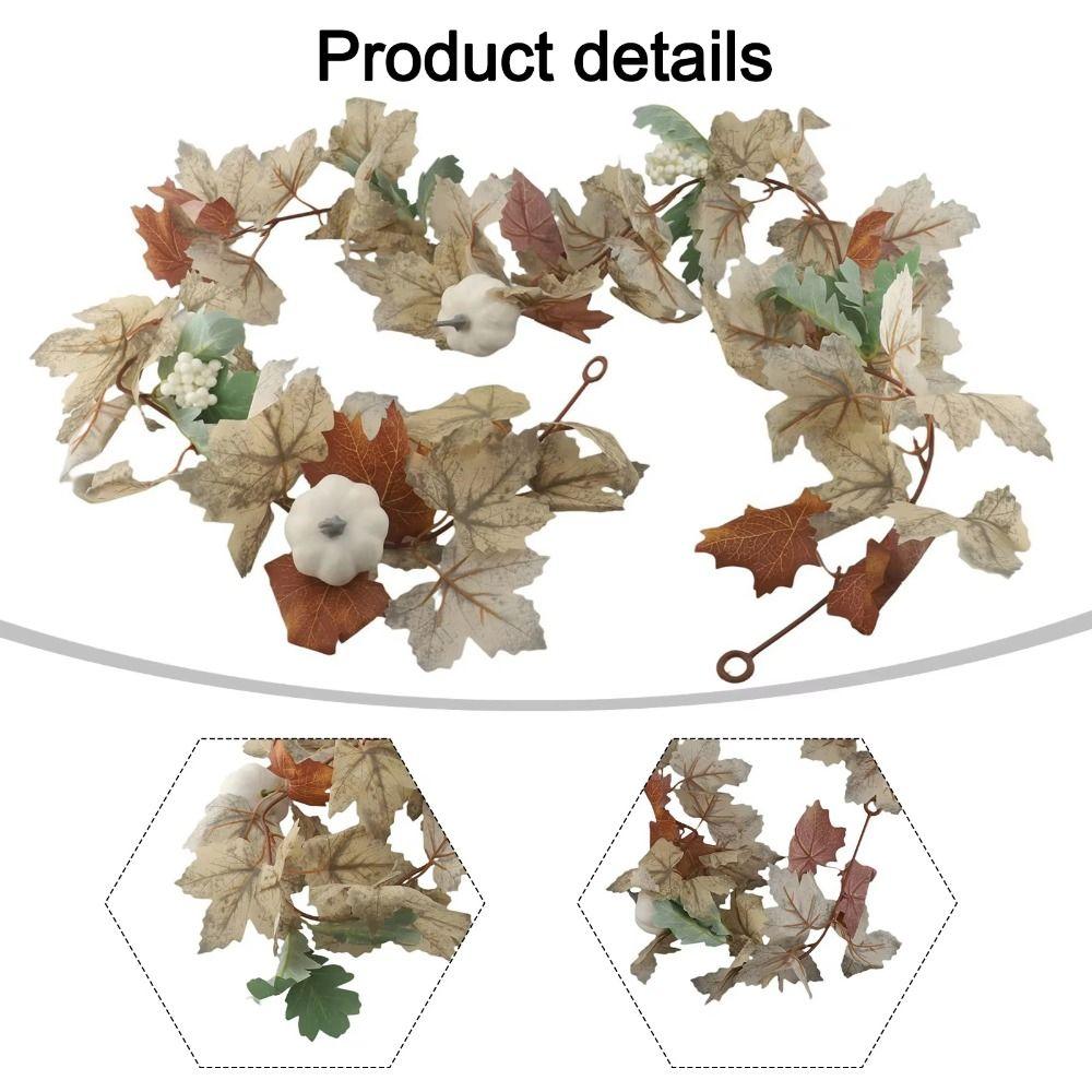 Realistic Artificial Maple Leaf Vine Artificial Flowers Garland Hanging Plants  Garden Decor