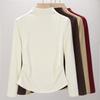 Mulberry Silk Wool Semi-turtleneck Bottoming Shirt Women's New Autumn and Winter Inner Warm Fleece Middle Neck Warm Top Winter